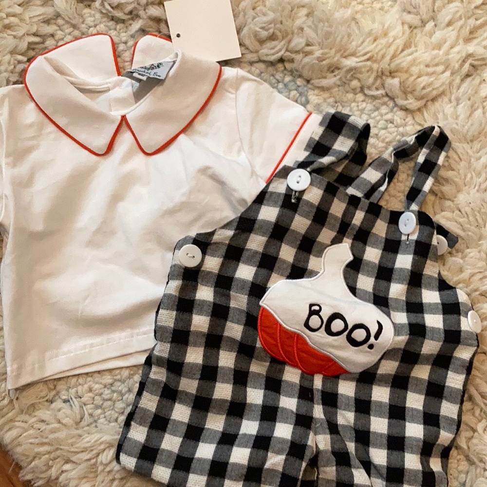 NWT Smocked Bear Halloween outfit 9M